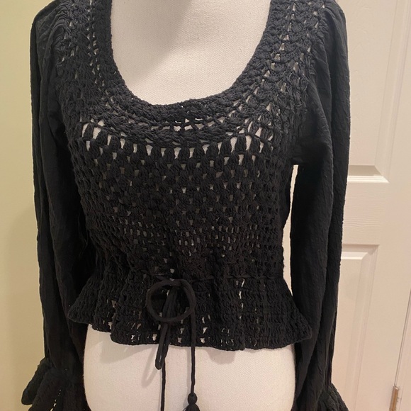 New FREE PEOPLE Megan Crochet Top size S - Picture 8 of 8